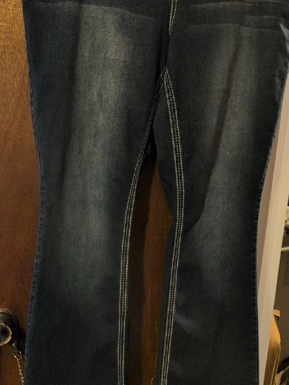 Maurices Women's Dark Indigo Skinny Jeans with Contrast Stitching
